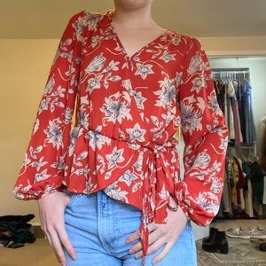 sienna sky floral blouse